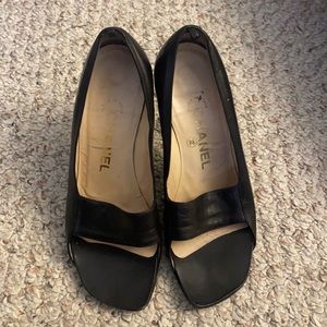 Chanel black heel
